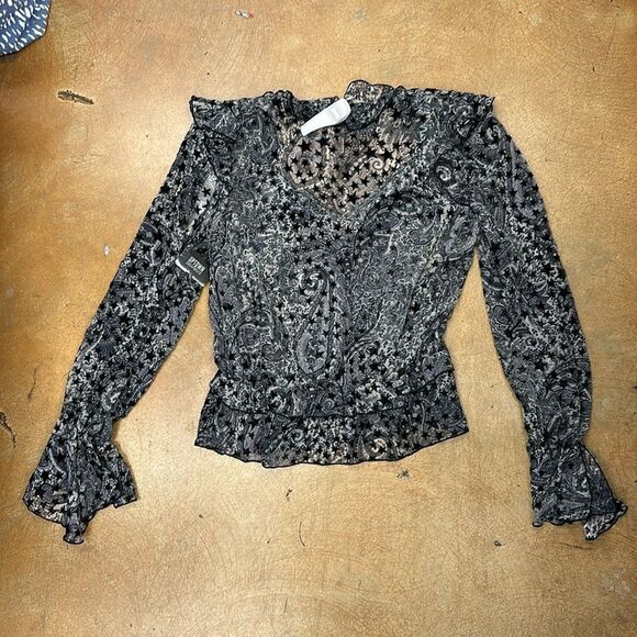 Zadig & Voltaire Star Print Tuya Blouse S nWT - Picture 2 of 8